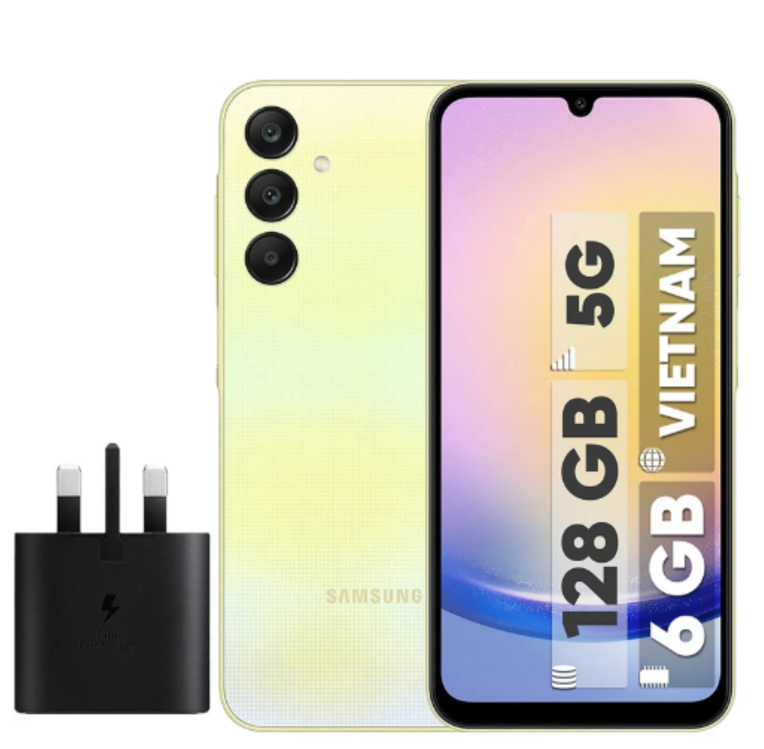 گوشی موبایل سامسونگ مدل Galaxy A25 دو سیم کارت ظرفیت 128 گیگابایت و رم 6 گیگابایت به همراه شارژر سامسونگ – ویتنام